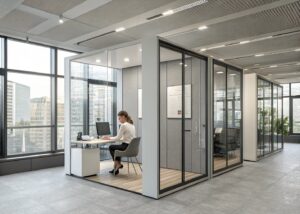 SOundproof office pod in a modern office