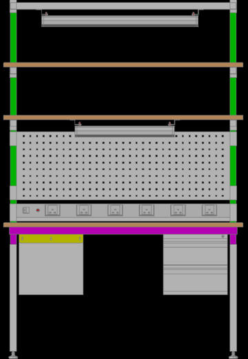 double side ESD Workbench front view